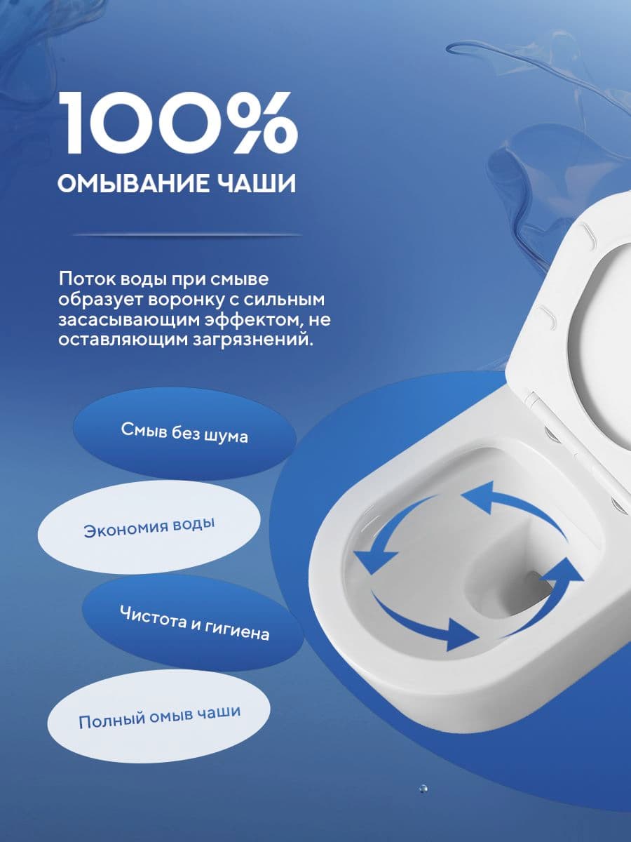 Комплект инсталляции Amore di Mare QuickFit 50114 с унитазом Temo P322 с квадратной кнопкой хром 404CH 7 в 1, Италия - миниатюра 10