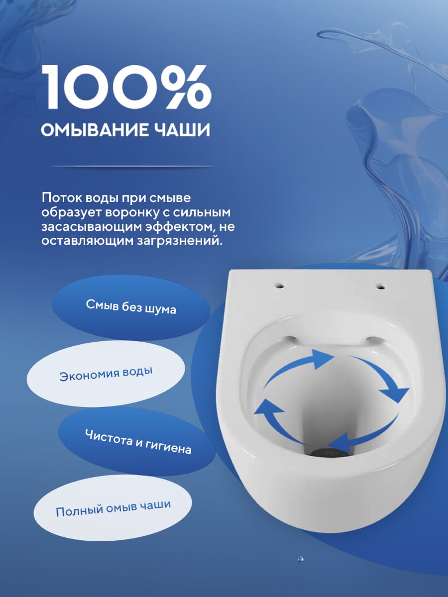 Комплект инсталляции Amore di Mare QuickFit 50114 с унитазом Nemi P311 с черной квадратной кнопкой 404MB 7 в 1, Италия - миниатюра 10