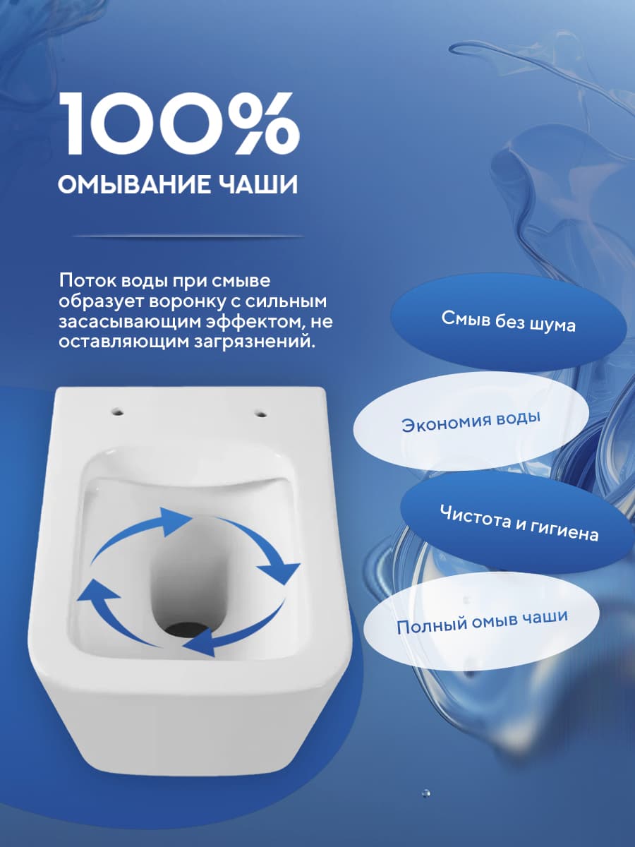 Комплект инсталляции Amore di Mare QuickFit 50114 с унитазом Tassaro P202 с кнопкой 303CH, 7 в 1, Италия - миниатюра 10