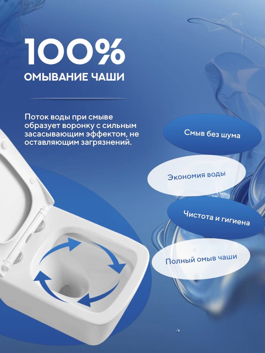 Комплект инсталляции Amore di Mare QuickFit 50114 с унитазом Garda P310 с квадратной кнопкой хром 404CH 7 в 1, Италия - миниатюра 10