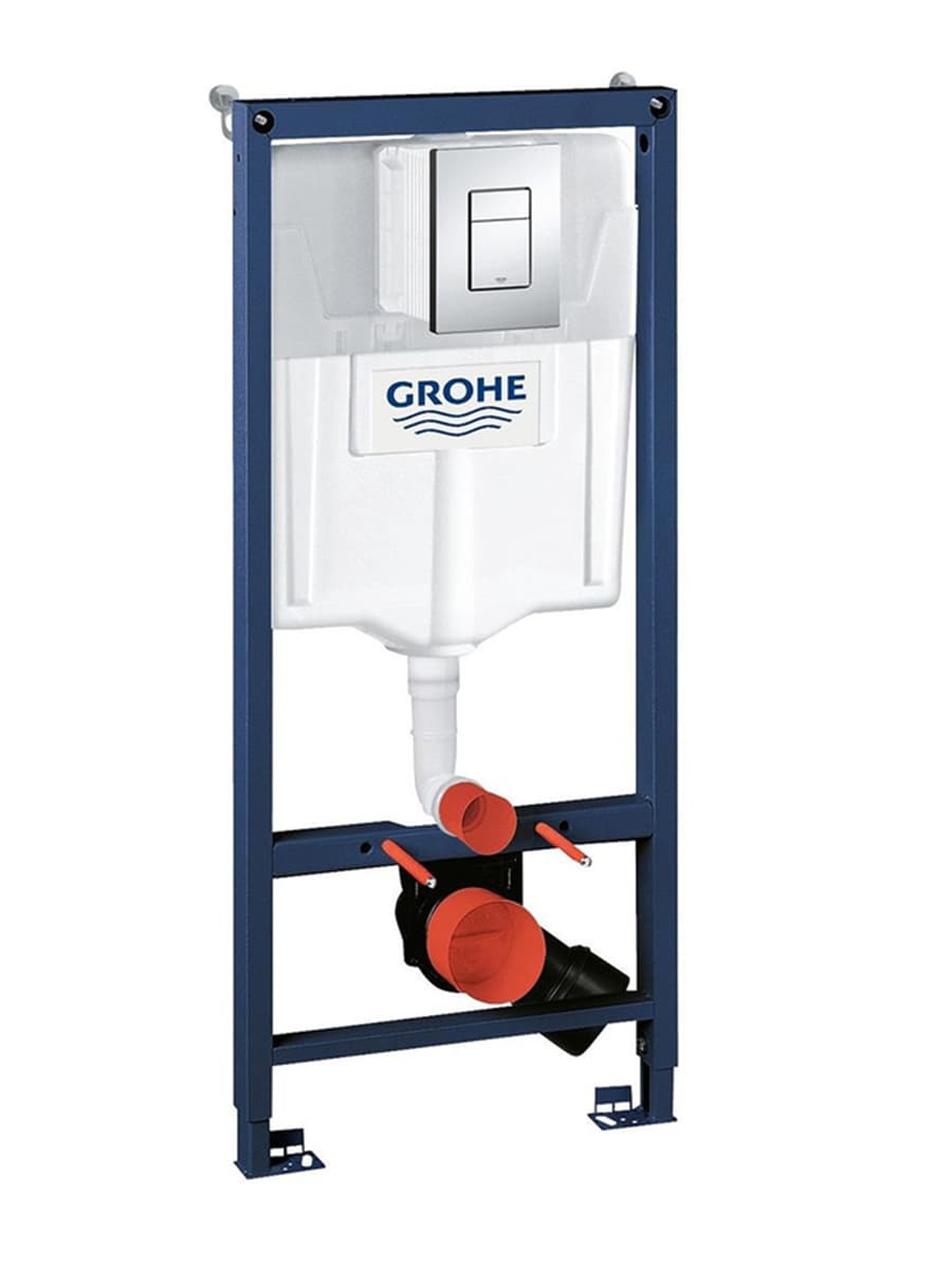 Комплект 6 в 1: инсталляция Grohe Rapid 38772001 + безободковый унитаз с функцией торнадо Amore di Mare P202-T + сиденье микролифт, кнопка, бачок, крепления - миниатюра 12