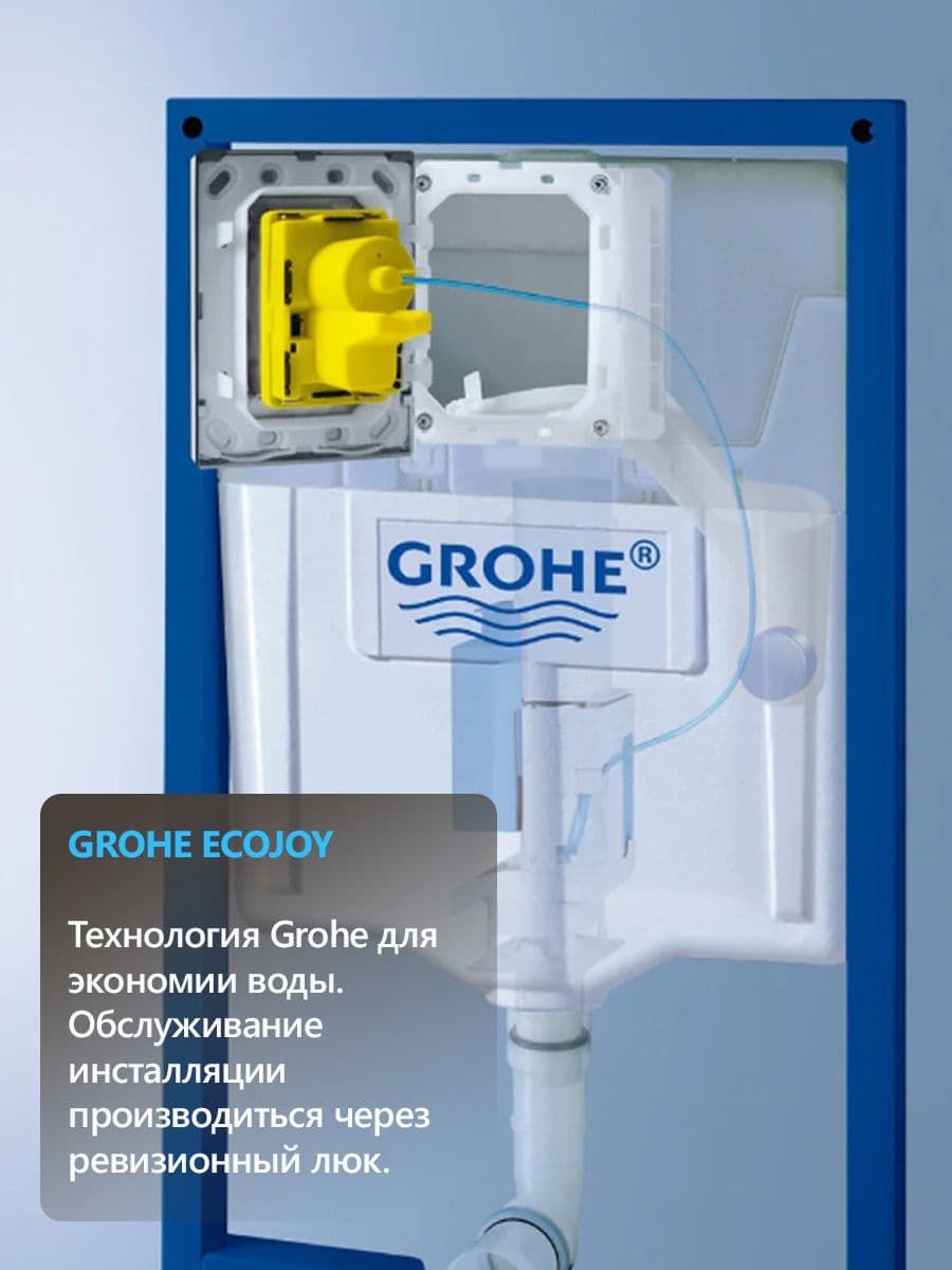 Система инсталляции для подвесного унитаза Grohe Rapid SL 38732GNO с прямоугольной кнопкой матовое золото, готовое решение 3 в 1 - миниатюра 4