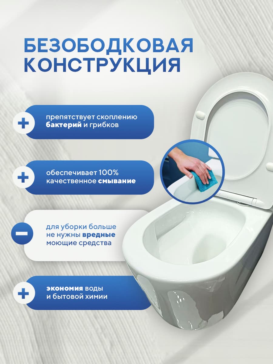 Комплект инсталляции Amore di Mare QuickFit 50114 с унитазом Temo Tornado P322-T с кнопкой 814CH 7 в 1, Италия - миниатюра 5