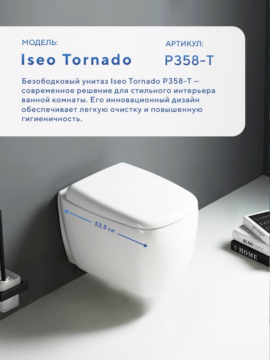 Комплект инсталляции Amore di Mare QuickFit 50114 с унитазом Iseo Tornado P358-T с кнопкой 814CH 7 в 1, Италия - миниатюра 3