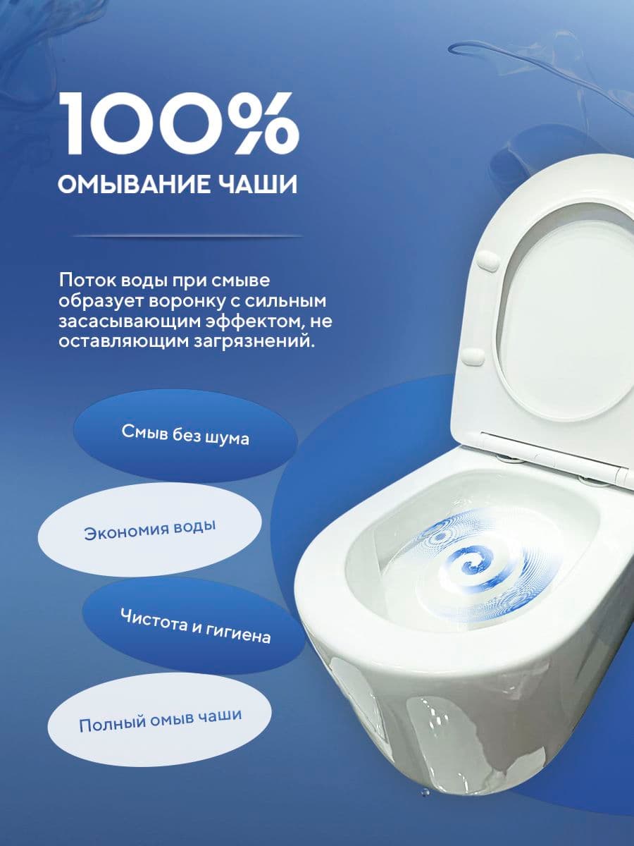 Комплект инсталляции Amore di Mare QuickFit 50114 с унитазом Temo Tornado P322-T с квадратной кнопкой хром 404CH 7 в 1, Италия - миниатюра 11